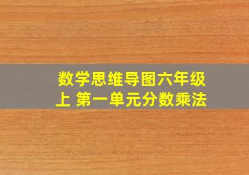 数学思维导图六年级上 第一单元分数乘法